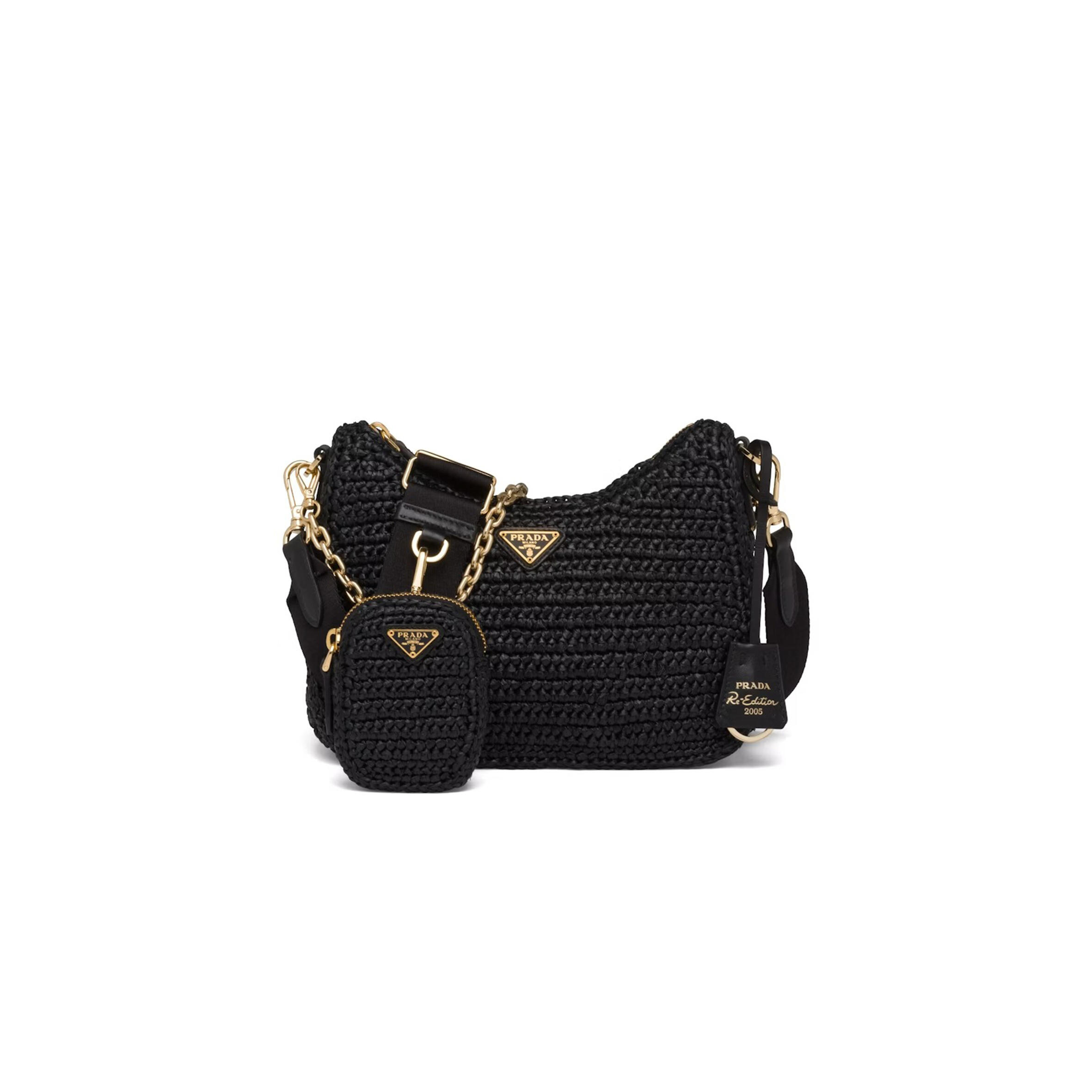 PRADA RE-EDITION 2005 RAFFIA BAG 1BH204 (22*18*6cm)